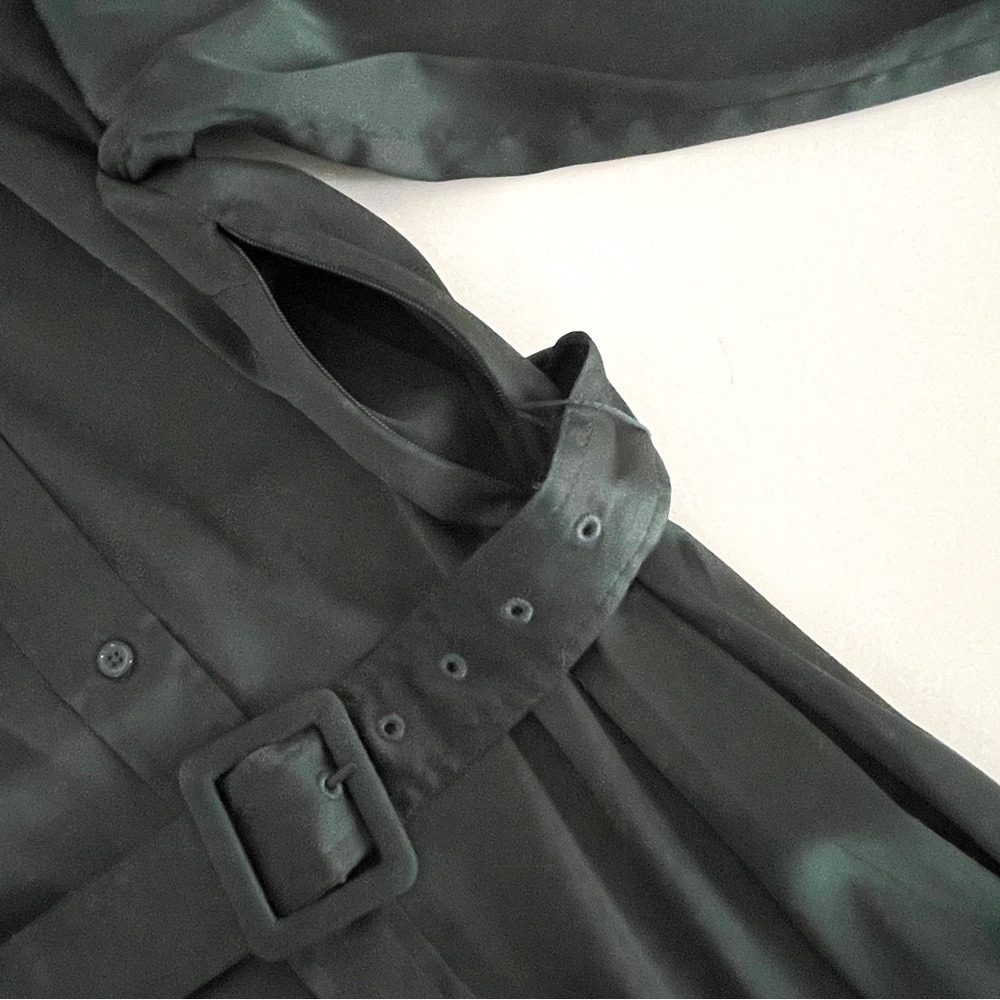Aritzia Babaton Amory Satin Belted Shirt Dress - Picture 6 of 10
